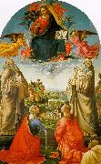 Domenico Ghirlandaio Christ in Heaven with Four Saints and a Donor oil